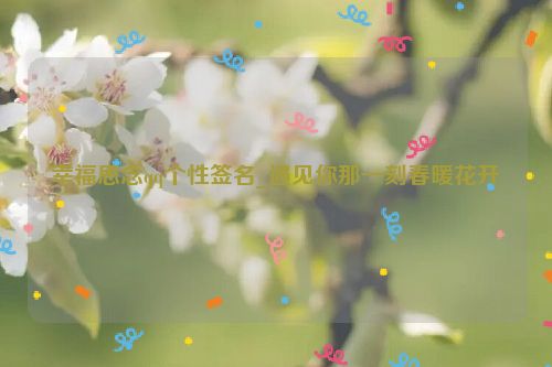 幸福思念qq个性签名_遇见你那一刻春暖花开