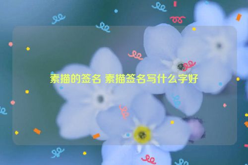 素描的签名 素描签名写什么字好