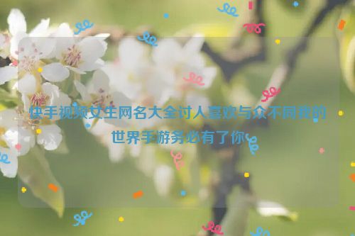 快手视频女生网名大全讨人喜欢与众不同我的世界手游务必有了你