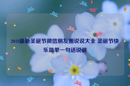 2018最新圣诞节微信朋友圈说说大全 圣诞节快乐简单一句话说说