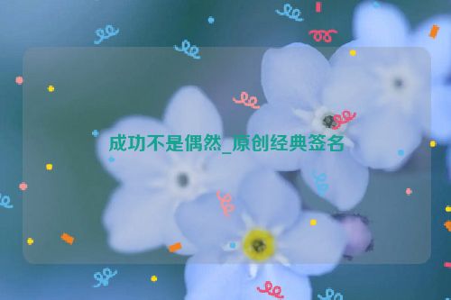 成功不是偶然_原创经典签名