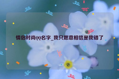 情侣时尚QQ名字_我只愿意相信是我错了