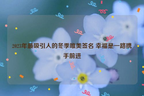 2023年最吸引人的冬季唯美签名 幸福是一路携手前进