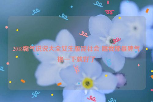 2018霸气说说大全女生版混社会 瞧我那暴脾气抱一下就好了