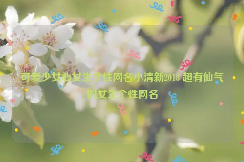 可爱少女心女生个性网名小清新2018 超有仙气的女生个性网名