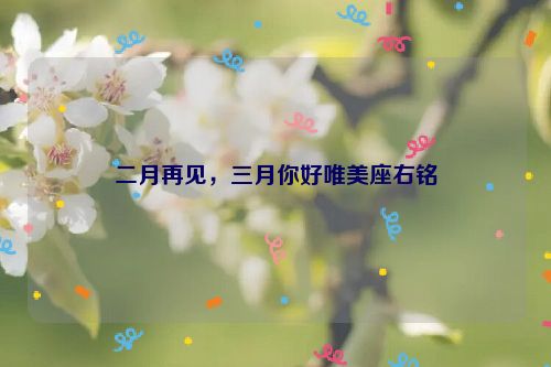 二月再见，三月你好唯美座右铭