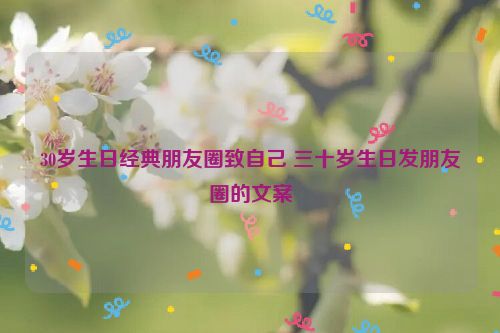 30岁生日经典朋友圈致自己 三十岁生日发朋友圈的文案