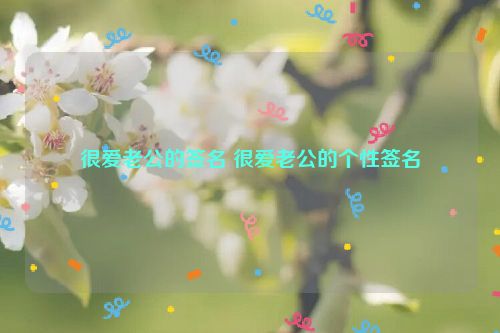 很爱老公的签名 很爱老公的个性签名