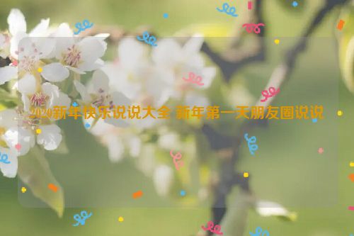 2020新年快乐说说大全 新年第一天朋友圈说说