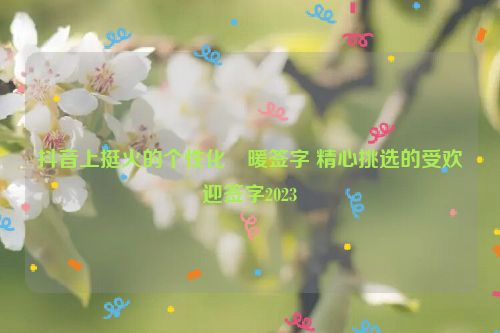 抖音上挺火的个性化溫暖签字 精心挑选的受欢迎签字2023