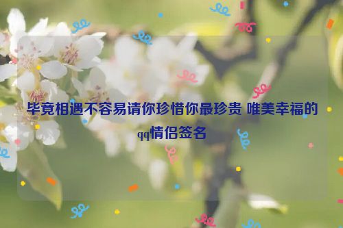 毕竟相遇不容易请你珍惜你最珍贵 唯美幸福的qq情侣签名