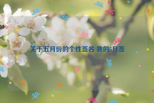 关于五月份的个性签名 我的5月签