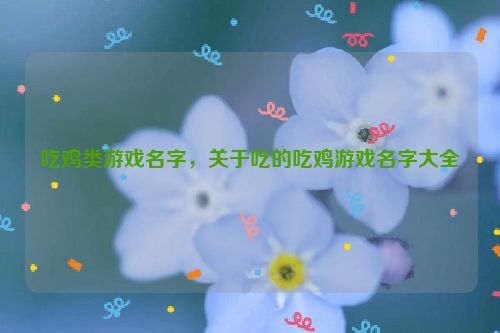 吃鸡类游戏名字，关于吃的吃鸡游戏名字大全