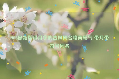 2018最新版带月字的古风网名唯美霸气 带月带符号网名