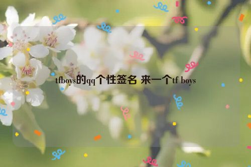 tfboys的qq个性签名 来一个tf boys