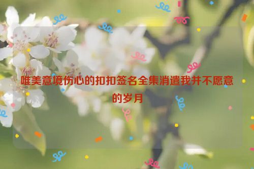 唯美意境伤心的扣扣签名全集消遣我并不愿意的岁月