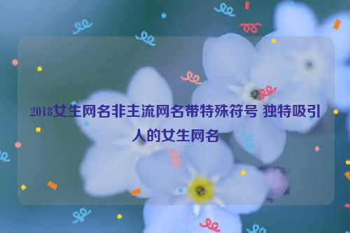 2018女生网名非主流网名带特殊符号 独特吸引人的女生网名