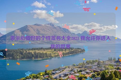 表示心情好的个性签名大全2023 我允许你进入我的世界