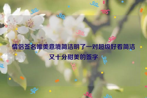 情侣签名唯美意境简洁明了一对超级好看简洁又十分甜美的签字