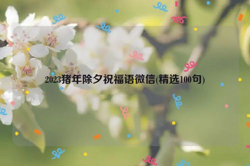 2023猪年除夕祝福语微信(精选100句)