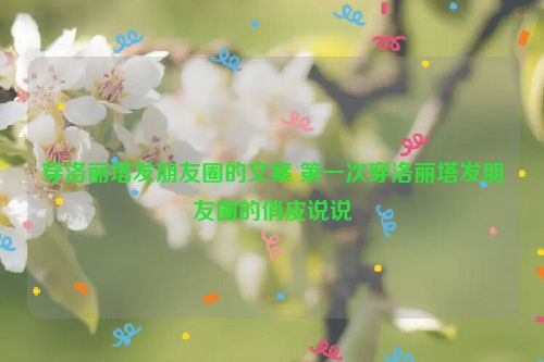 穿洛丽塔发朋友圈的文案 第一次穿洛丽塔发朋友圈的俏皮说说