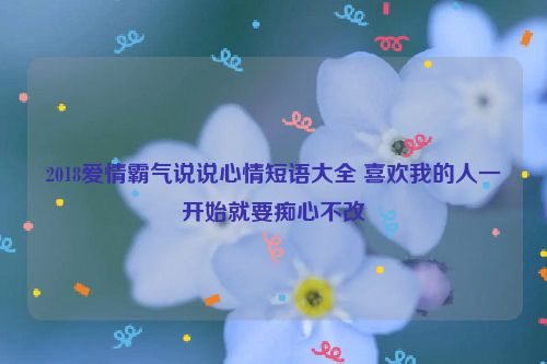 2018爱情霸气说说心情短语大全 喜欢我的人一开始就要痴心不改