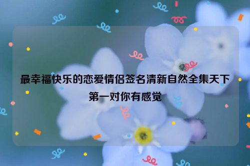 最幸福快乐的恋爱情侣签名清新自然全集天下第一对你有感觉