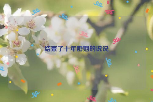 结束了十年婚姻的说说