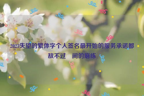 2023失望的繁体字个人签名最开始的服务承诺都敌不过時间的磨练