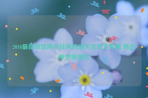 2018最新微信网名经典伤感失恋女生专属 断言断梦断思念