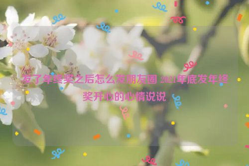 发了年终奖之后怎么发朋友圈 2021年底发年终奖开心的心情说说