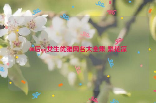 00后qq女生优雅网名大全集 梨花凉