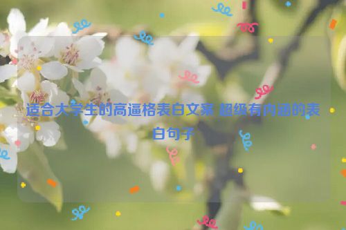 适合大学生的高逼格表白文案 超级有内涵的表白句子