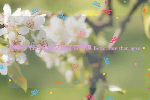 欧美个性签名英文翻译带哲理 Better late than never