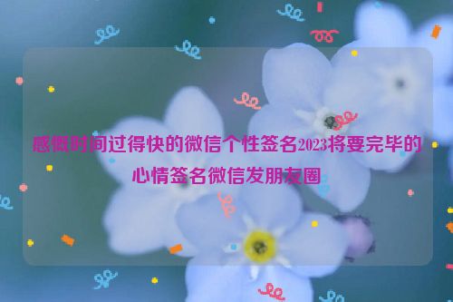 感慨时间过得快的微信个性签名2023将要完毕的心情签名微信发朋友圈