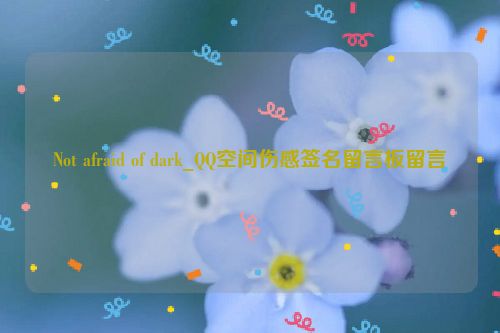 Not afraid of dark_QQ空间伤感签名留言板留言