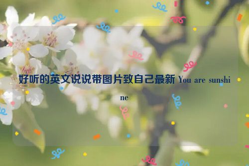 好听的英文说说带图片致自己最新 You are sunshine