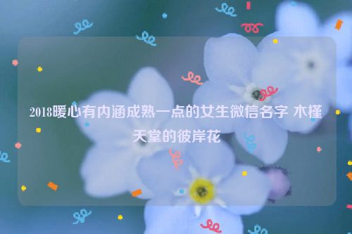 2018暖心有内涵成熟一点的女生微信名字 木槿天堂的彼岸花