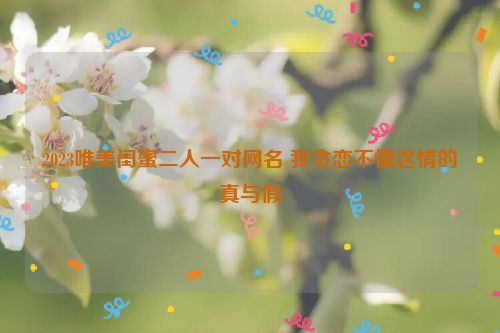 2023唯美闺蜜二人一对网名 我贪恋不懂这情的真与假