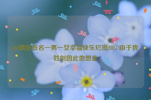 QQ情侣签名一男一女幸福快乐烂漫2023 由于我姓刘因此他想走