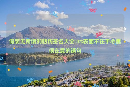 假装无所谓的悲伤签名大全2023表面不在乎心里很在意的语句