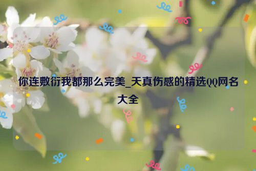 你连敷衍我都那么完美_天真伤感的精选QQ网名大全