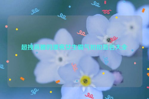 超拽高雅的漂亮女生霸气扣扣签名大全