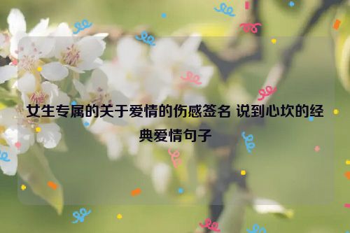 女生专属的关于爱情的伤感签名 说到心坎的经典爱情句子