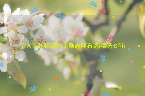 个人工作积极向上励志座右铭(精选45句)