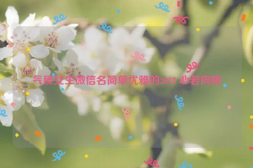 气质女生微信名简单优雅的2018 心若向阳