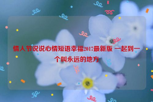 情人节说说心情短语幸福2017最新版 一起到一个叫永远的地方