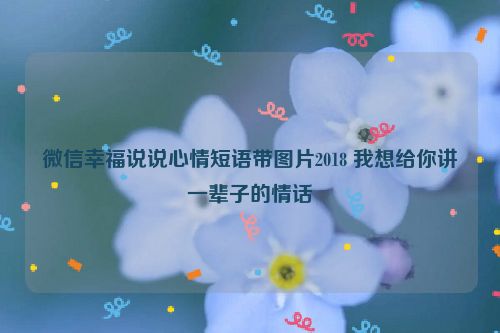 微信幸福说说心情短语带图片2018 我想给你讲一辈子的情话