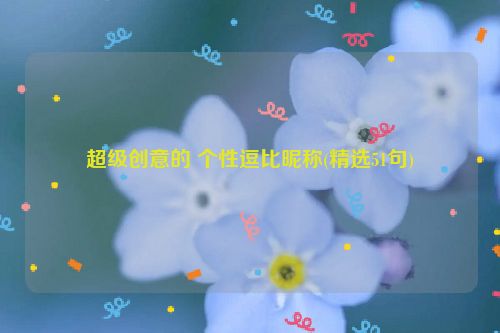 超级创意的 个性逗比昵称(精选51句)