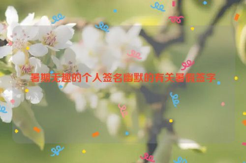 暑期无趣的个人签名幽默的有关暑假签字